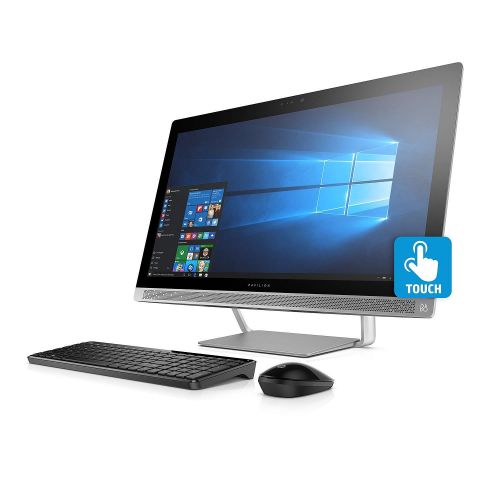 에이치피 HP Pavilion FHD IPS 24 Touchscreen All-in-One Desktop, Quad Core Intel i7-7700T 3.8 GHz, 8GB DDR4 RAM, 1TB 7200RPM HDD, Dedicated Graphics 2GB GDDR5, DVD, BT, B&O PLAY, 802.11AC, W