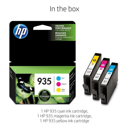 에이치피 HP 935 Cyan, Magenta & Yellow Ink Cartridges, 3 Cartridges (C2P20AN, C2P21A, C2P22AN)