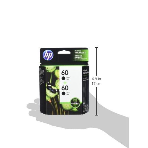 에이치피 HP 60 Black Original Ink Cartridges, 2 pack (CZ071FN)