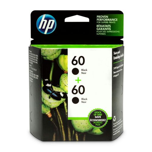 에이치피 HP 60 Black Original Ink Cartridges, 2 pack (CZ071FN)