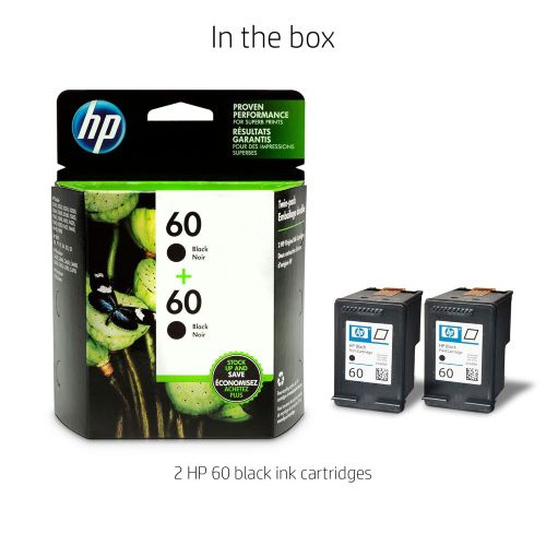 에이치피 HP 60 Black Original Ink Cartridges, 2 pack (CZ071FN)