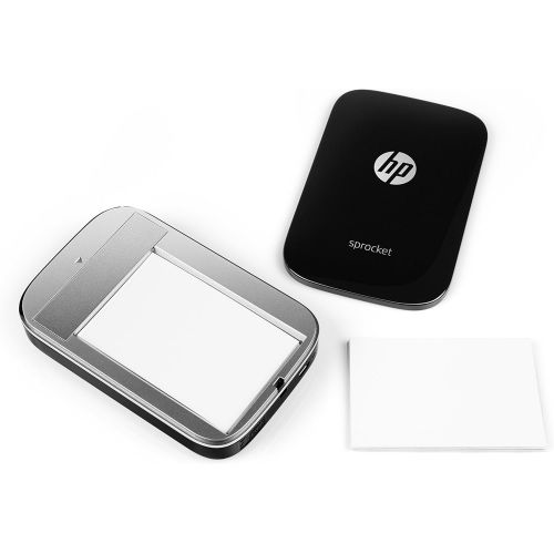  [아마존베스트]HP Sprocket Portable Photo Printer, Print Social Media Photos on 2x3 Sticky-Backed Paper - Black (X7N08A)