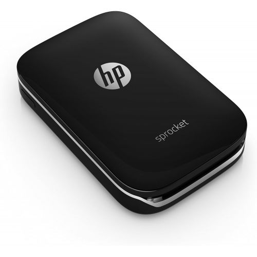  [아마존베스트]HP Sprocket Portable Photo Printer, Print Social Media Photos on 2x3 Sticky-Backed Paper - Black (X7N08A)