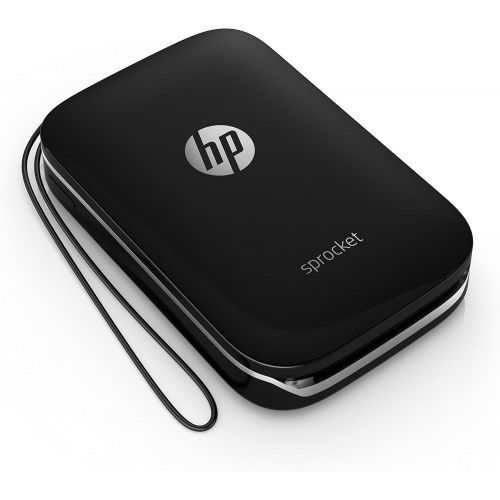  [아마존베스트]HP Sprocket Portable Photo Printer, Print Social Media Photos on 2x3 Sticky-Backed Paper - Black (X7N08A)