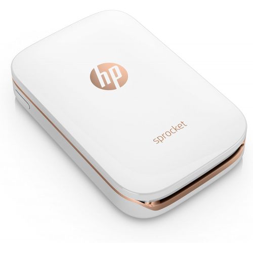  [아마존베스트]HP Sprocket Portable Photo Printer, X7N07A, Print Social Media Photos on 2x3 Sticky-Backed Paper - White