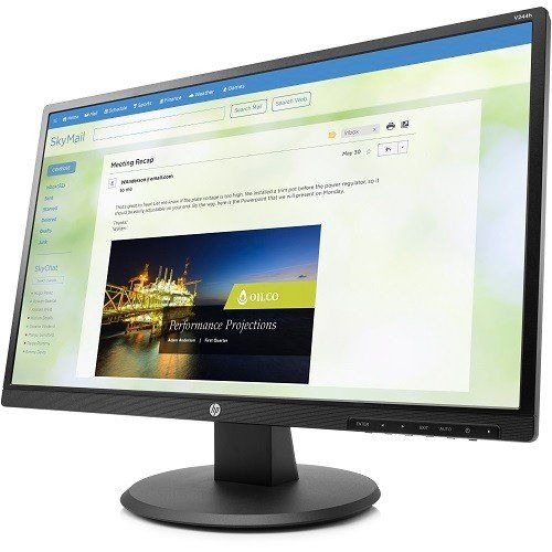  HP-Business-Monitor Newest HP 23.8 Business FHD (1920x1080) LED Backlight Monitor with 2 Integrated Speakers, Tilt and Full Direct Mount - HDMI VGA DVI Connectivity