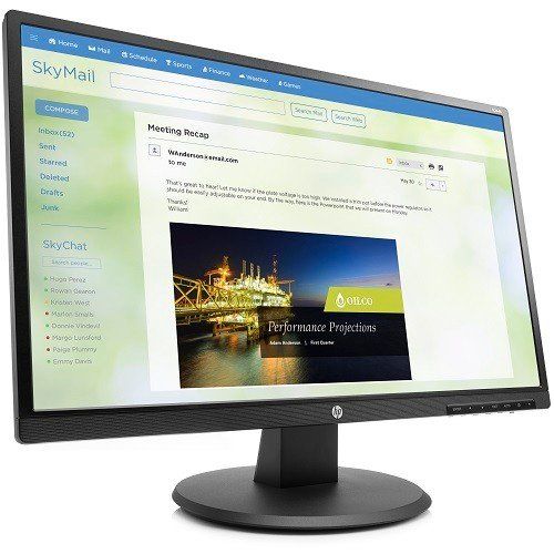  HP-Business-Monitor Newest HP 23.8 Business FHD (1920x1080) LED Backlight Monitor with 2 Integrated Speakers, Tilt and Full Direct Mount - HDMI VGA DVI Connectivity