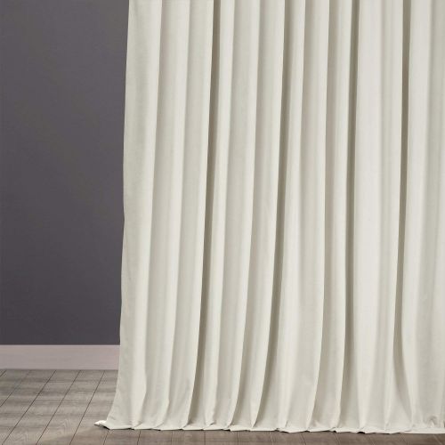  HPD Half Price Drapes VPCH-VET160401-120 Signature Doublewide Blackout Velvet Curtain,Reflection Grey,100 X 120