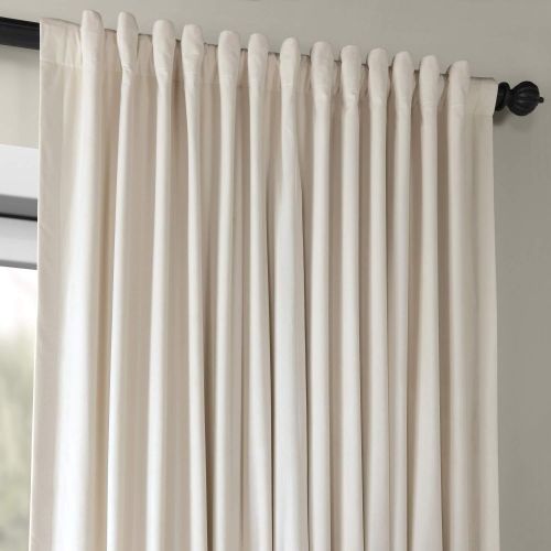  HPD Half Price Drapes VPCH-VET160401-120 Signature Doublewide Blackout Velvet Curtain,Reflection Grey,100 X 120