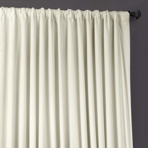  HPD Half Price Drapes VPCH-VET160401-120 Signature Doublewide Blackout Velvet Curtain,Reflection Grey,100 X 120