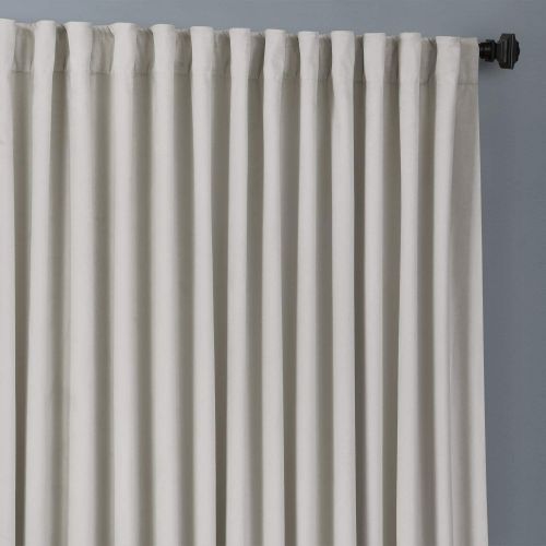  HPD Half Price Drapes VPCH-VET160401-120 Signature Doublewide Blackout Velvet Curtain,Reflection Grey,100 X 120