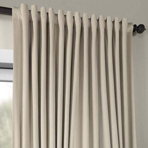  HPD Half Price Drapes VPCH-VET160401-120 Signature Doublewide Blackout Velvet Curtain,Reflection Grey,100 X 120