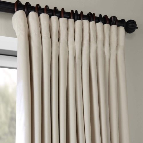  HPD Half Price Drapes VPCH-VET160401-120 Signature Doublewide Blackout Velvet Curtain,Reflection Grey,100 X 120