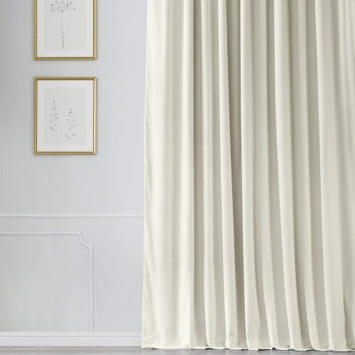  HPD Half Price Drapes VPCH-VET160401-120 Signature Doublewide Blackout Velvet Curtain,Reflection Grey,100 X 120