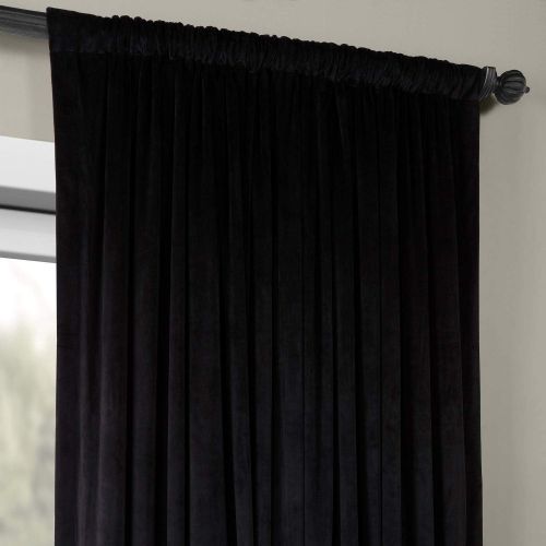  HPD Half Price Drapes VPCH-VET160401-120 Signature Doublewide Blackout Velvet Curtain,Reflection Grey,100 X 120