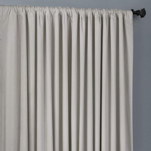  HPD Half Price Drapes VPCH-VET160401-120 Signature Doublewide Blackout Velvet Curtain,Reflection Grey,100 X 120