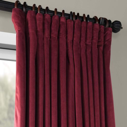  HPD Half Price Drapes VPCH-VET160401-120 Signature Doublewide Blackout Velvet Curtain,Reflection Grey,100 X 120