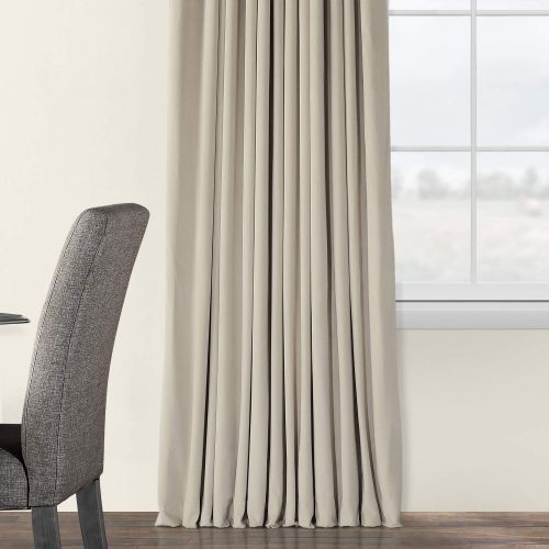  HPD Half Price Drapes VPCH-VET160401-120 Signature Doublewide Blackout Velvet Curtain,Reflection Grey,100 X 120