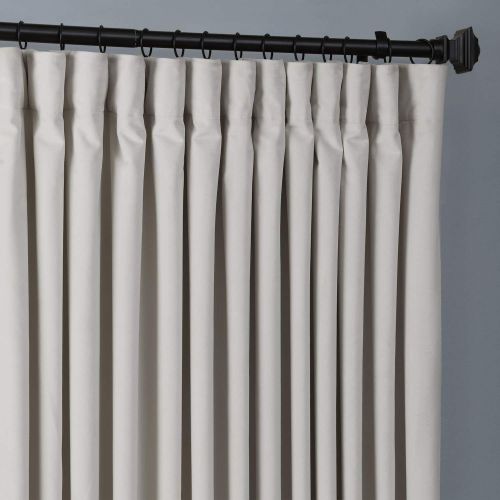  HPD Half Price Drapes VPCH-VET160401-120 Signature Doublewide Blackout Velvet Curtain,Reflection Grey,100 X 120