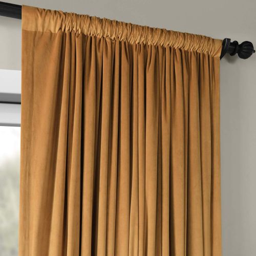  HPD Half Price Drapes VPCH-VET160401-120 Signature Doublewide Blackout Velvet Curtain,Reflection Grey,100 X 120