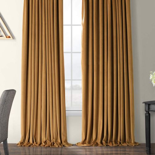  HPD Half Price Drapes VPCH-VET160401-120 Signature Doublewide Blackout Velvet Curtain,Reflection Grey,100 X 120