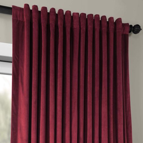  HPD Half Price Drapes VPCH-VET160401-120 Signature Doublewide Blackout Velvet Curtain,Reflection Grey,100 X 120