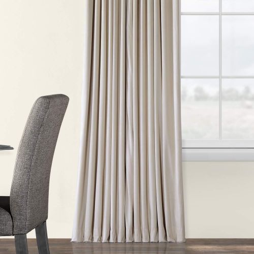  HPD Half Price Drapes VPCH-VET160401-120 Signature Doublewide Blackout Velvet Curtain,Reflection Grey,100 X 120