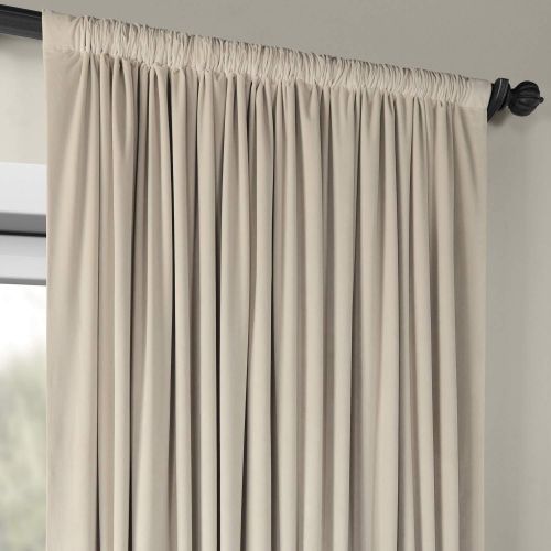  HPD Half Price Drapes VPCH-VET160401-120 Signature Doublewide Blackout Velvet Curtain,Reflection Grey,100 X 120