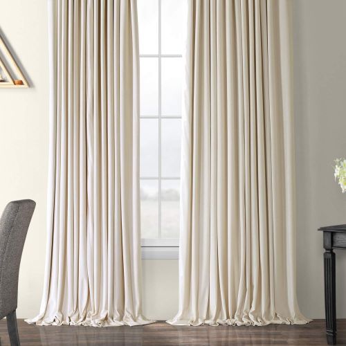  HPD Half Price Drapes VPCH-VET160401-120 Signature Doublewide Blackout Velvet Curtain,Reflection Grey,100 X 120