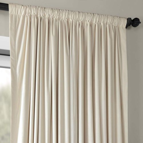  HPD Half Price Drapes VPCH-VET160401-120 Signature Doublewide Blackout Velvet Curtain,Reflection Grey,100 X 120