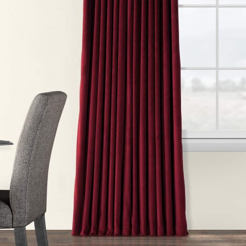  HPD Half Price Drapes VPCH-VET160401-120 Signature Doublewide Blackout Velvet Curtain,Reflection Grey,100 X 120