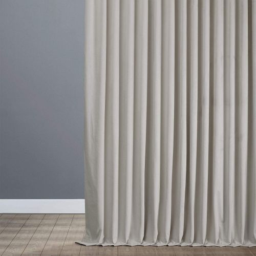  HPD Half Price Drapes VPCH-VET160401-120 Signature Doublewide Blackout Velvet Curtain,Reflection Grey,100 X 120