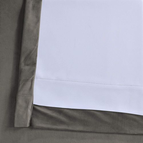  HPD Half Price Drapes VPCH-VET160401-120 Signature Doublewide Blackout Velvet Curtain,Reflection Grey,100 X 120