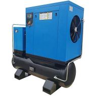 [아마존베스트]HPDAVV Total Rotary Screw Air Compressor With Tank & Refrigerated Dryer - 20HP/ 15KW - 80CFM/ 150PSI - 230 V/ 3-Phase/ 60Hz - 120 Gallon All-in-One Side Industrial Air Compressed S