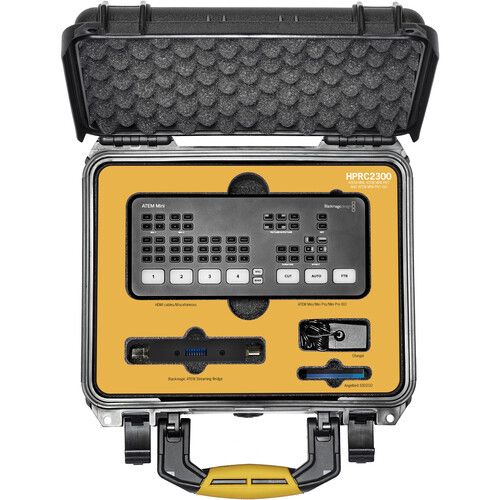  HPRC 2300 Hard-Shell Case for ATEM Mini, Mini Pro, or Mini Pro ISO (Black)