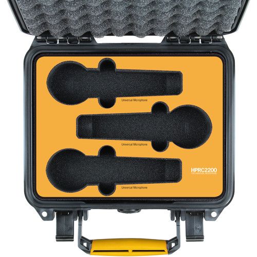  HPRC HPRC2200 Universal Hard Case for 3 Handheld Microphones