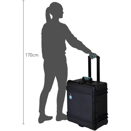  HPRC 2730 Wheeled Hard Case (Black with Blue Handle)