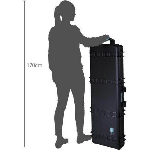  HPRC Wheeled Hard Case (Black with Blue Handle)