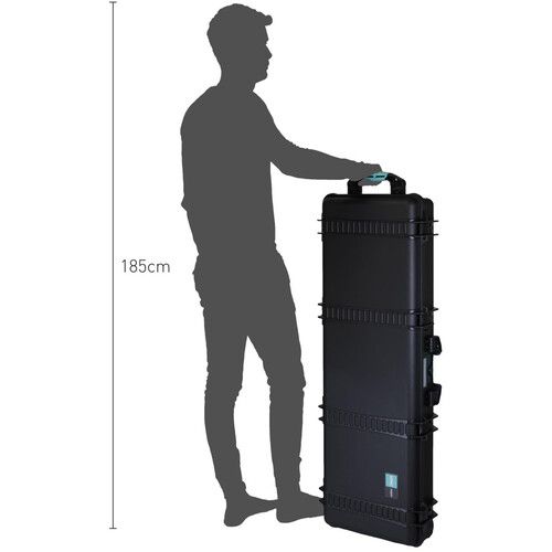  HPRC Wheeled Hard Case (Black with Blue Handle)