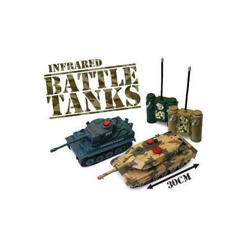  Hq iPlay RC Battling Tanks -Set of 2 Full Size Infrared Radio Remote Control Battle Tanks - RC Tanks
