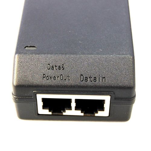  HQRP 48V Gigabit POE Injector IEEE 802.3AT for Engenius EAP1750H, EAP350 N300, ECB600 Access Point + HQRP Coaster