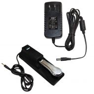 HQRP AC Adapter & Sustain Pedal for Williams Allegro / Allegro 2 / Legato Keyboards