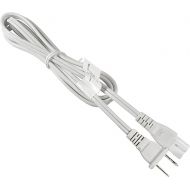 HQRP AC Power Cord 6ft Long Compatible with Singer 7422, 7424, 7426, 7430, 7436, 7440, 7440D, 7442, 7444, 7446, 7462 Sewing Machine Mains Cable, White