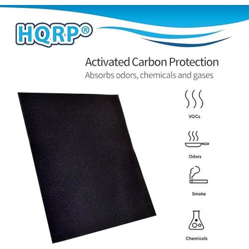  HQRP 2-Pack Activated Carbon Filter Compatible with Vornado MD1-0023 Replacement fits AC300, AC350, AC500, AC550 models