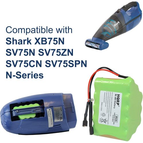  HQRP Battery Works with Shark XB75N SV75-N SV75Z-N SV75C-N SV75SP-N N-Series SV75_N, SV75Z_N, SV75SP_N, SV75N SV7514-N Cordless Pet Perfect Hand Vacuum Euro-Pro Shark-Ninja