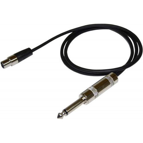  HQRP 4-Pin Mini Connector (TA4F) to 1/4-Inch Connector Instrument Cable Compatible with Shure BLX/FP/SLX/ULX-S/UHF-R/Axient Wireless Systems