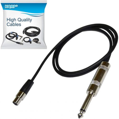 HQRP 4-Pin Mini Connector (TA4F) to 1/4-Inch Connector Instrument Cable Compatible with Shure BLX/FP/SLX/ULX-S/UHF-R/Axient Wireless Systems