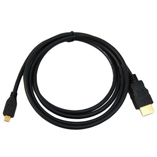  HQRP Cable/Cord Works with HDMI to Micro HDMI GoPro HERO4, HERO3+, HERO3 Camera, AHDMC-301 Replacement + HQRP Coaster