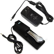 HQRP AC Adapter & Sustain Pedal for Williams Legato/Allegro/Allegro 2 Keyboards