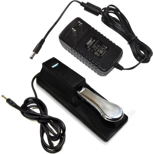  HQRP AC Adapter & Sustain Pedal for Williams Legato/Allegro/Allegro 2 Keyboards
